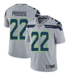 Nike Seahawks #22 C  J  Prosise Grey Alternate Mens Stitched NFL Vapor Untouchable Limited Jersey