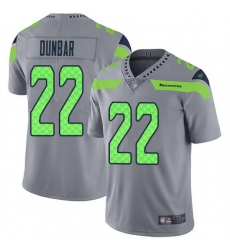 Nike Seahawks 22 Quinton Dunbar Gray Men Stitched NFL Limited Inverted Legend Jersey