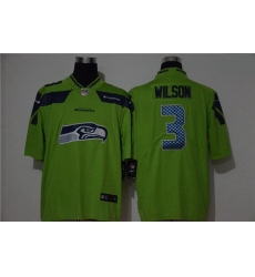 Nike Seahawks 3 Russell Wilson Green Vapor Untouchable Limited Jersey