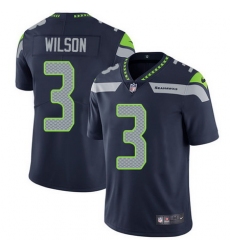 Nike Seahawks #3 Russell Wilson Steel Blue Team Color Mens Stitched NFL Vapor Untouchable Limited Jersey