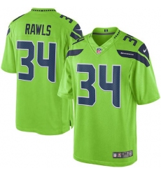 Nike Seahawks #34 Thomas Rawls Green Mens Stitched NFL Limited Rush Jersey