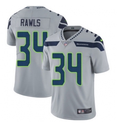 Nike Seahawks #34 Thomas Rawls Grey Alternate Mens Stitched NFL Vapor Untouchable Limited Jersey