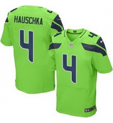 Nike Seahawks #4 Steven Hauschka Green Mens Stitched NFL Elite Rush Jersey