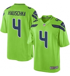 Nike Seahawks #4 Steven Hauschka Green Mens Stitched NFL Limited Rush Jersey