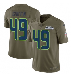 Nike Seahawks #49 Shaquem Griffin Olive Mens Stitched NFL Limited 2017 Salute To Service Jersey