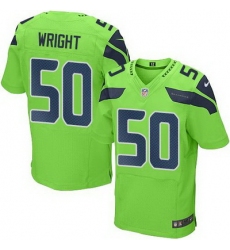 Nike Seahawks #50 K J  Wright Green Mens Stitched NFL Elite Rush Jersey