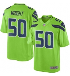 Nike Seahawks #50 K J Wright Green Mens Stitched NFL Limited Rush Jersey