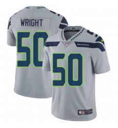 Nike Seahawks #50 K J  Wright Grey Alternate Mens Stitched NFL Vapor Untouchable Limited Jersey