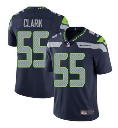Nike Seahawks #55 Frank Clark Steel Blue Team Color Mens Stitched NFL Vapor Untouchable Limited Jersey