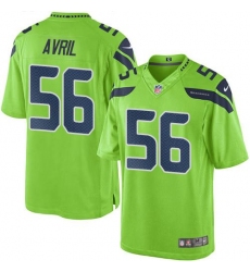 Nike Seahawks #56 Cliff Avril Green Mens Stitched NFL Limited Rush Jersey