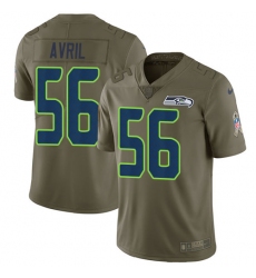 Nike Seahawks #56 Cliff Avril Olive Mens Stitched NFL Limited 2017 Salute to Service Jersey