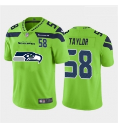 Nike Seahawks 58 Darrell Taylor Green Team Big Logo Number Vapor Untouchable Limited Jersey