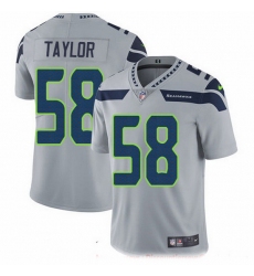 Nike Seahawks 58 Darrell Taylor Grey Alternate Men Stitched NFL Vapor Untouchable Limited Jersey