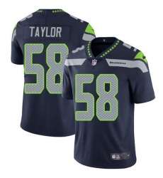 Nike Seahawks 58 Darrell Taylor Steel Blue Team Color Men Stitched NFL Vapor Untouchable Limited Jersey