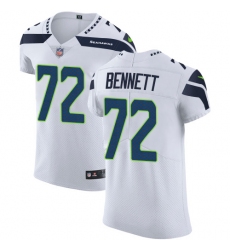 Nike Seahawks #72 Michael Bennett White Mens Stitched NFL Vapor Untouchable Elite Jersey
