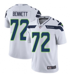 Nike Seahawks #72 Michael Bennett White Mens Stitched NFL Vapor Untouchable Limited Jersey