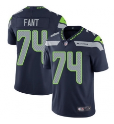 Nike Seahawks #74 George Fant Steel Blue Team Color Mens Stitched NFL Vapor Untouchable Limited Jersey