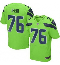 Nike Seahawks #76 Germain Ifedi Green Mens Stitched NFL Elite Rush Jersey