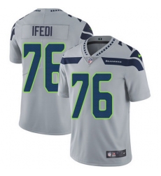 Nike Seahawks #76 Germain Ifedi Grey Alternate Mens Stitched NFL Vapor Untouchable Limited Jersey