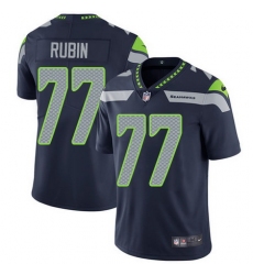 Nike Seahawks #77 Ahtyba Rubin Steel Blue Team Color Mens Stitched NFL Vapor Untouchable Limited Jersey
