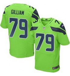 Nike Seahawks #79 Garry Gilliam Green Mens Stitched NFL Elite Rush Jersey