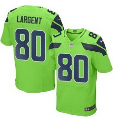 Nike Seahawks #80 Steve Largent Green Mens Stitched NFL Elite Rush Jersey