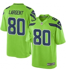 Nike Seahawks #80 Steve Largent Green Mens Stitched NFL Limited Rush Jersey