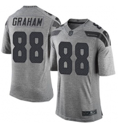 Nike Seahawks #88 Jimmy Graham Gray Mens Stitched NFL Limited Gridiron Gray Jersey