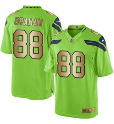 Nike Seahawks #88 Jimmy Graham Green Mens Stitched NFL Limited Gold Rush Jersey