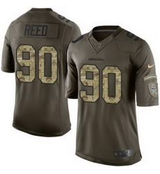 Nike Seahawks #90 Jarran Reed Green Men Stitched NFL Limited Salute to Service Jersey