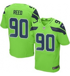 Nike Seahawks #90 Jarran Reed Green Mens Stitched NFL Elite Rush Jersey
