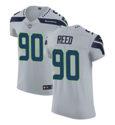 Nike Seahawks #90 Jarran Reed Grey Alternate Mens Stitched NFL Vapor Untouchable Elite Jersey
