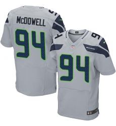 Nike Seahawks #94 Malik McDowell Grey Alternate Mens Stitched NFL Elite Jersey