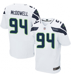Nike Seahawks #94 Malik McDowell White Mens Stitched NFL Elite Jersey