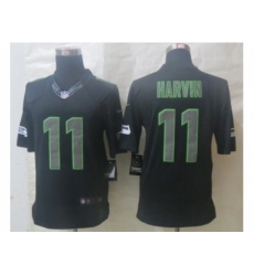 Nike Seattle Seahawks 11 Harvin Black Impact Limited NFL Jersey