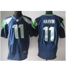 Nike Seattle Seahawks 11 Percy Harvin Blue Elite NFL Jersey