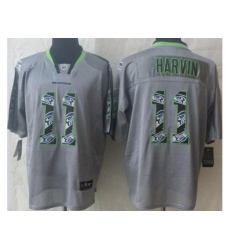 Nike Seattle Seahawks 11 Percy Harvin Grey Elite Lights Out Fashion NFL Jersey