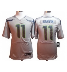 Nike Seattle Seahawks 11 Percy Harvin Grey Elite NFL Jersey