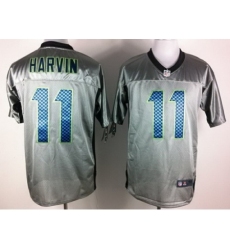 Nike Seattle Seahawks 11 Percy Harvin Grey Shadow Elite NFL Jersey