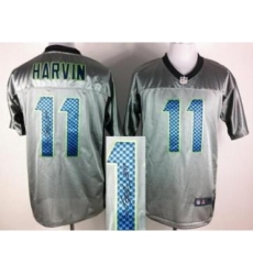 Nike Seattle Seahawks 11 Percy Harvin Grey Shadow Signed NFL Jersey