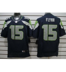 Nike Seattle Seahawks 15 Matt Flynn Blue Elite NFL Jersey