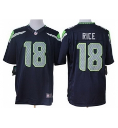 Nike Seattle Seahawks 18 Sidney Rice Blue LIMITED NFL Jersey