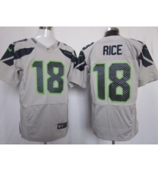 Nike Seattle Seahawks 18 Sidney Rice Grey Elite NFL Jersey