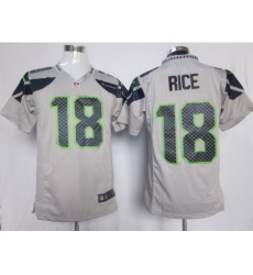 Nike Seattle Seahawks 18 Sidney Rice Grey Game NFL Jersey