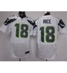 Nike Seattle Seahawks 18 Sidney Rice White Elite NFL Jersey