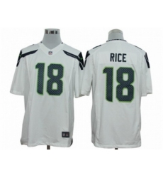Nike Seattle Seahawks 18 Sidney rice white Limited NFL Jersey