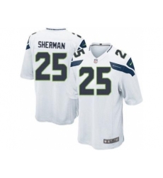 Nike Seattle Seahawks 25 Richard Sherma White Game NFL Jersey