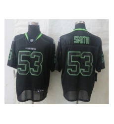 Nike Seattle Seahawks 53 Malcolm Smith Black Elite Lights Out NFL Jersey
