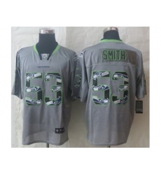 Nike Seattle Seahawks 53 Malcolm Smith Grey Elite Lights Out Fashion NFL Jersey