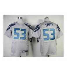 Nike Seattle Seahawks 53 Malcolm Smith grey Elite NFL Jersey